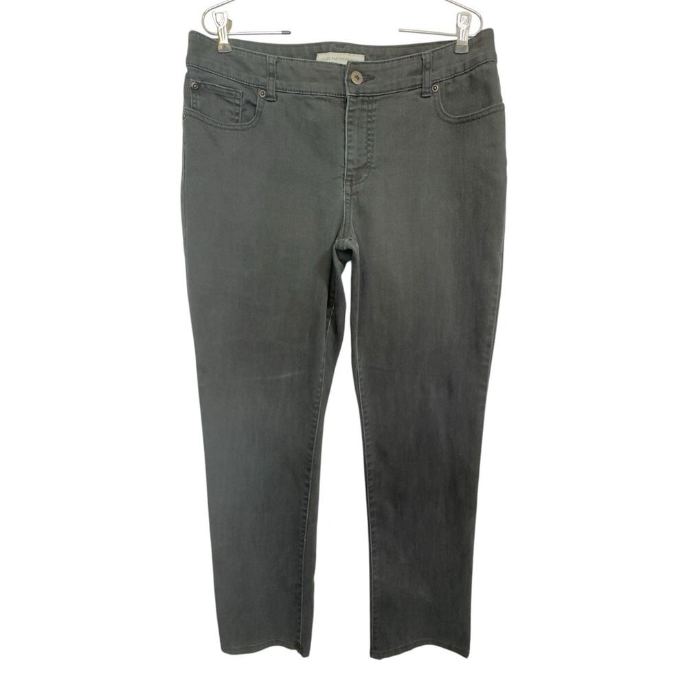 Chico’s Platinum Jeans 2R (L/12) Ultimate Fit Slim Black Comfort Stretch Office